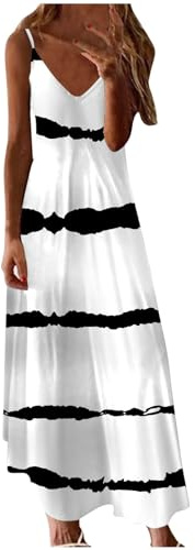 WVONIF Femme Robe Cocktail Bretelles sans Manches Chic et Elegant Robe de l'église Robe décontractée Impression en Chiffon à Manches Longues Paire avec Jupe plissée Robe Tailleur Femme （ Bleu Ciel, L
