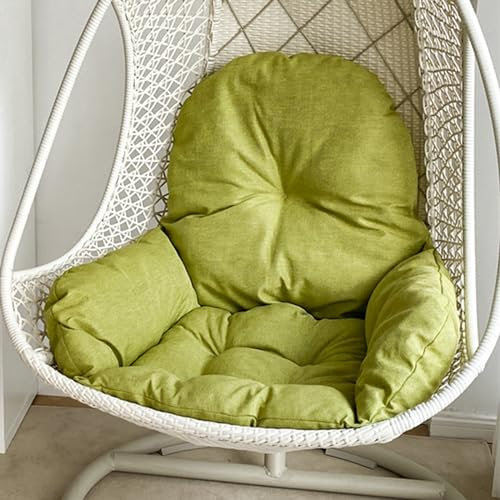 RUYICZB Hängesessel Kissen, Ersatzpolster Für Hängesessel, Polster Hängekorb Schaukel Korb Rückenkissen, Auflage Für Polyrattan/Rattan Hängeschaukel, Gartenstuhl-Kissen Hängestuhl Sitzkissen,Grün