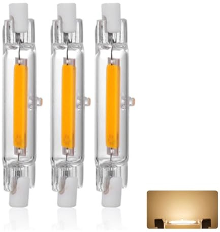 Lampadine LED R7S 78mm 10W Dimmerabile - Sostituisce Alogena 100W, 1000LM, Bianco Caldo 2700K, Doppia Estremità COB Luce Lineare Proiettore - 3 Pezzi