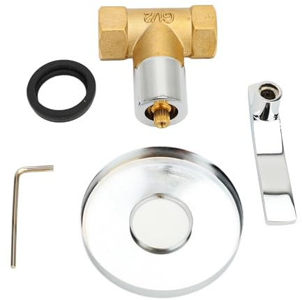 Kuuleyn Rubinetto WC Valvola Raccordo idraulico 1/2 Valvola ad angolo Rame a prova di perdite Installazione nascosta Valvola di arresto dell'acqua per Cucina Bagno