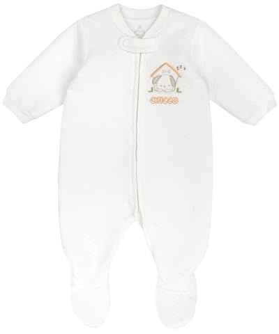 Chicco, Grenouillère Bébé Garçon et Fille en Tissu Doux, avec Ouverture Frontale Pratique, Idéale pour l'hiver, Vêtements Bébé, Designed in Italy