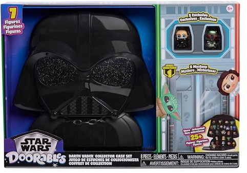 Star Wars Doorables Darth Vader Collector Case Set – 7 Mini Figures Including 2 Exclusives, Kids Toys & Collectible Display for Ages 5 and Up by Just Play, Kids Toys for Ages 5 Up by Just Play