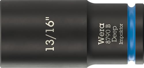 Wera 8790 B Impaktor Deep Bussole con attacco da 3/8, 13/16 x 63 mm