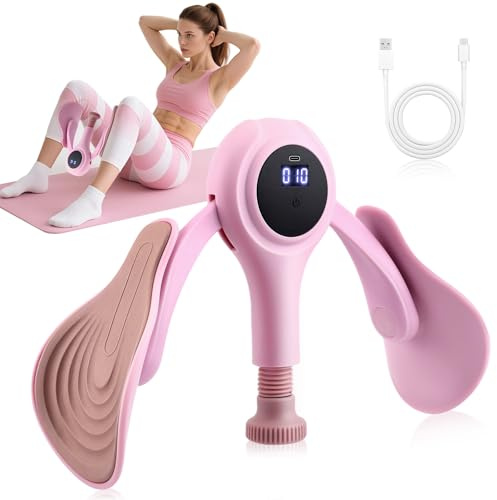 Attrezzo Interno Coscia, Allenatore per Cosce con Conteggio Intelligente, Attrezzo Cosce e Pavimento Pelvico Donna Uomo, Attrezzi Casa Pilates Allenamento a Casa per Addominali Glutei Arm Blaster