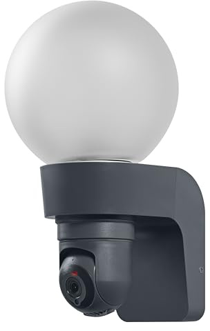 Osram SMART+ Outdoor-Wandleuchte mit Kamera, E27-Sockel, Track & Trace-Funktion, robusztem Glasdiffusor, integrierter Lautsprecher, Memory Card, smarte WIFI-Technologie, lange Lebensdauer, IP44