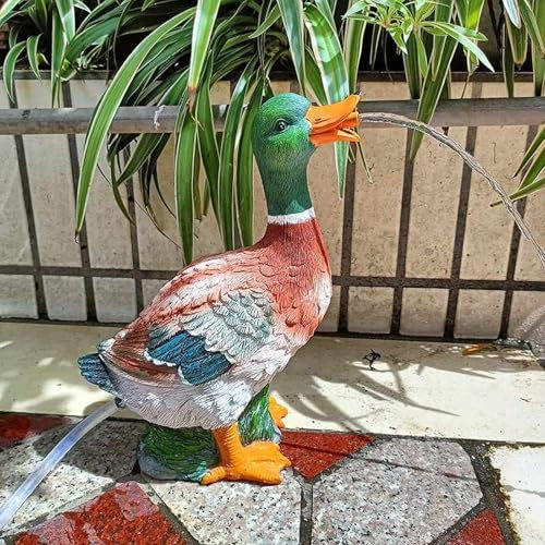 WNYAILLL Cracheurs d'étang, Ornements de Fontaine d'eau en résine Naturelle, Système De Circulation Eau Relaxant, Accessoire De Fontaine Pratique Et Facile(Green)