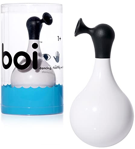 MOLUK 43280 Boi Stehaufmännchen, innovatives Motorikspielzeug, Badewannenspielzeug, Lernspielzeug für Kinder ab 3 Jahren, schwarz, weiß