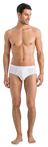 HANRO Men's Cotton Essentials Brief 73101, All White, Medium