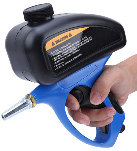 lyrlody Pneumatic Sandblaster, Handheld Pneumatic Sand Blasting Machine Professional Anti-Rust Sandblaster Mini Air Sandblaster Tools for Normal Sand Black Steel Diamond Glass Beads
