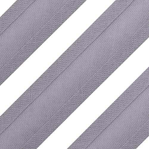 Realm Bias Binding Tape, Cotton, 1 Inch / 25mm - 5 Metres (Steel)