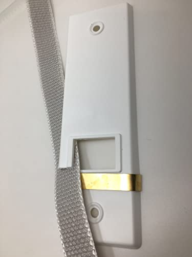 Rolladengurt Abdeckung Gurtwicklerblende OHNE Gurtausbau & Lochabstand 160 mm Weiß 1 Stück Messing Abdeckung