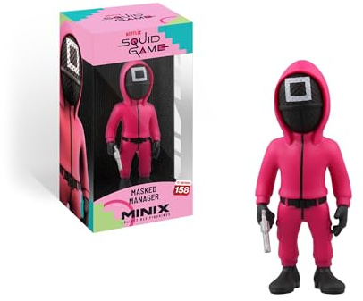 MINIX Collectible Figurines, Figura de colección 12cm, El Juego del Calamar, Guardia Enmascarado Cuadrado, Coleccionables para Exhibición, Idea de Regalo, Fans De TV (MN16594)