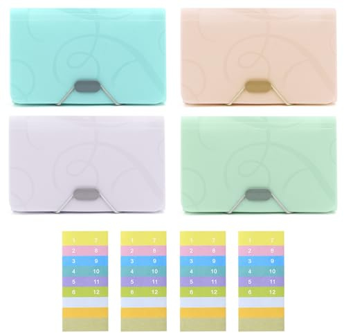 Vidillo Carpeta ampliable para documentos A6, carpeta pequeña y portátil de 13 compartimentos, organizador de documentos, carpeta de acordeón multicolor