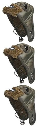 BUGUUYO 3St Haustierkostü kreativ Dog Costume hundekostüme für Hunde cat Clothing cat Costume katzenbekleidung Welpe Pilotenmütze Mini-Hut Kostü Haustier kreatives Haustierkostü Brown