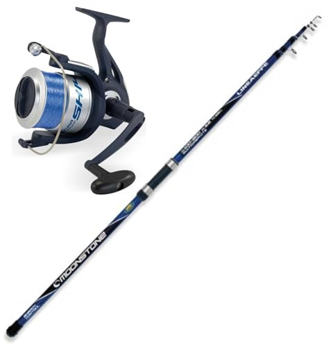 Canna Pesca Surfcasting mt. 4,20 Con Mulinello E Filo Kit Combo Mare