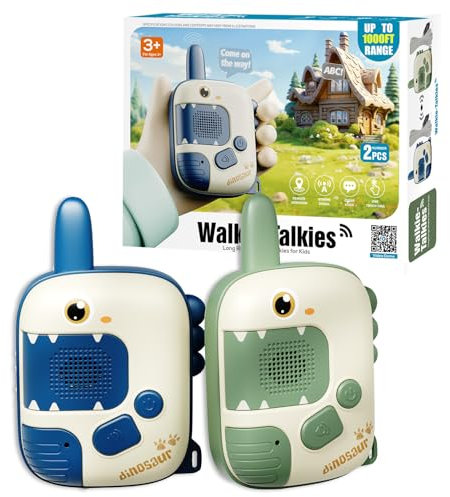 DQMOON Walkie Talkie Kinder, Spielzeug ab 3 4 5 6 7 8 Jahre Dinosaurier Spielzeug Geschenke Junge 3-10 Jahre Outdoor Spiele für Kinder Walki Talki Kinderspielzeug Weihnachten Geschenkideen Spielsachen