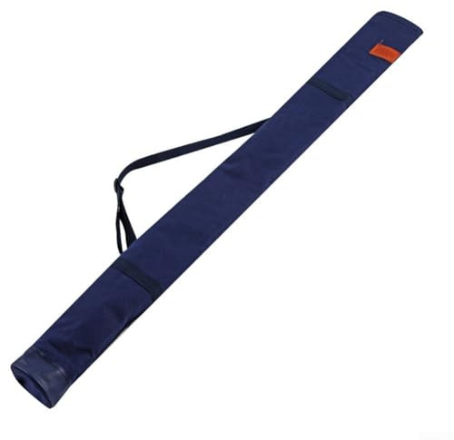 QOXEZY Canvas Fishing Rod Bag, Fishing Gear Storage Bag Organizer Bag, Large Capacity Organized Storage Fishing Umbrellas Fishing Rods Fishing Nets Brackets(1.4m Blue)