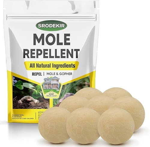 SRODEKIR Répulsif anti-taupes pour l'extérieur, mieux que les ultrasons – 6P