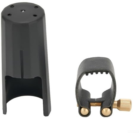 Kunstleder-Blattschraube für Saxophon-Mundstück inkl. Kunststoffkappe, kompatibel mit Alt, Sopran, Tenor und Klarinette (für Alt)