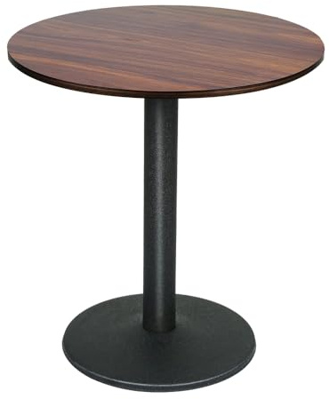 Belfoyer Runder Esstisch 60 cm Holzoptik – Moderner Esszimmertisch Rund mit MDF-Holzplatte & Metallgestell, Kleiner Küchentisch für Wohnzimmer, Küche & Café