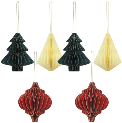 MEZHEN Decoración Navidad Bolas de Nido de Abeja Bolas Decoración Árbol de Navidad