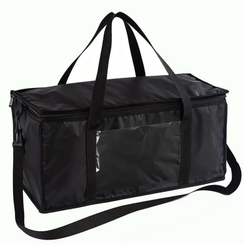 Borsa Termica Grande, 60L Borsa Termica Pieghevole, Borsa Frigo Riutilizzabili Nero, Termica Frigorifero per Picnic Portatile, per Picnic, Campeggio, BBQ all'Apert, Viaggi, Spiaggia, Shopping