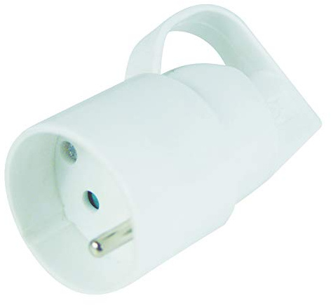 TEC HIT 250210 - Fiche femelle + Terre à anneau - 16 A - Blanc