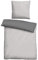 biberna 0455775 Bettwäsche Garnitur mit Kopfkissenbezug Linon 1x 155x220 cm + 1x 80x80 cm, sturmgrau
