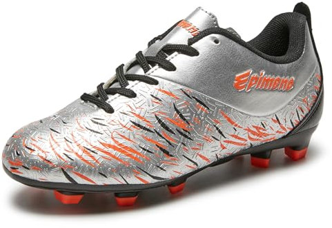 EPIMENO Fußballschuhe für Jungen Mädchen Kinder Fussballschuhe Outdoor Firm Ground Soccer Cleats(Grundschulkind/Jugendliche)