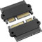 Xiatiaosann SATA to HDD Adapter, 22 Pin (7+15) Male to Female Extender for 2.5 Hard Drives, 2 PCS Slim Converter, Not for SAS, 180 Degree Right Angle Connector