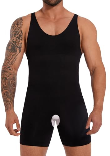 SLIMBELLE Shapewear herr undertröjor mage väg helkroppsformare män underkläder bodysuit sömlös lätt formande linne