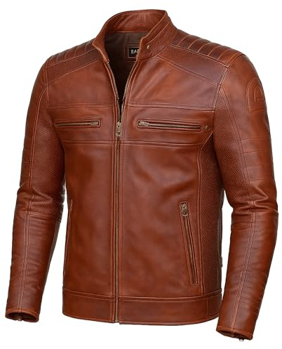 RABCHI kid brown motorcycle leather jacket boy stand black kids coat for toddler biker moto motorcycles outerwear jackets & coats (US, Age, 11 Years, 12 Years, Brown)