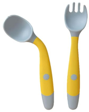 Undersili para niños | Cucharas de silicona para niños plegables para comer, cuchara utensilio con cubiertos de entrenamiento de bombeo silicona tenedor para niños para niños
