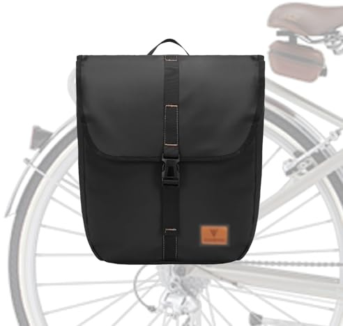 BUERPINKING 20L Fahrradtaschen für Gepäckträger, wasserdichte Packtaschen mit Tragegriff, Große Kapazität Flap Fahrrad Tasche, Fahrradtasche Gepäckträger Hinten für Fahrradpendler, Touren (Bis 20L)