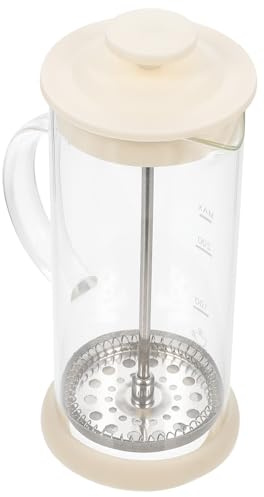 HOMSFOU Bricchi Manuali per Schiumare Latte in Vetro e Acciaio, Montalatte Portatile per Cappuccino e Latte, per Uso Quotidiano in Cucina