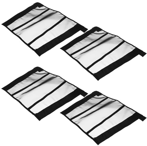Abaodam Protector de Patas de Caballo 4piezas Negro, Botas Antimoscas de Malla Transpirable Ajustables, Ligeras y Flexibles para Verano, Protección contra Insectos y Uso en Monta