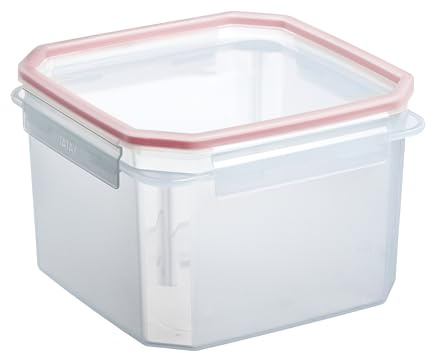 TATAY Boite Alimentaire Plastique 2,9L Clip Safe | Couvercle à Clip | Boite Conservation Alimentaire | Micro-ondes, Lave-vaisselle, Frigo, Congélateur | Sans BPA | 18,8x18,8x12,8 cm, Rouge