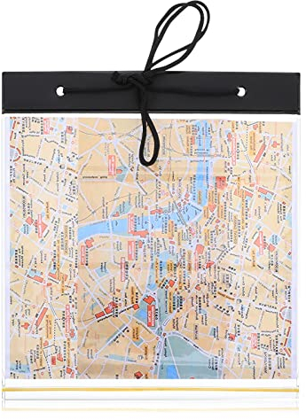 ueslwser Wasserdichter Kartenhalter zum Wandern, Kartenetui, Kartenetui, Kartenetui, wasserdicht, zum Wandern, Kunststoff, Kartenhalter, wasserfest, zum Wandern, transparent, faltbar, A4-Kartenhülle m