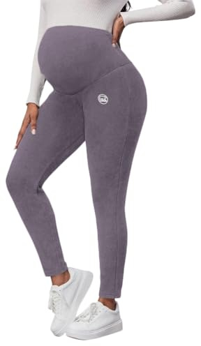 ORANDESIGNE Leggings Premaman Foderati in Pile Gravidanza Inverno Caldo Allenamento Yoga Pantaloni a Vita Alta Opachi per Il Tempo Libero Elasticizzati per Donne Incinte Lunghi