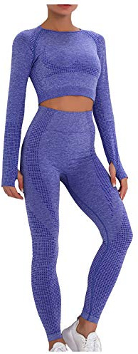 Pantalon de détente à capuche pour femme, tenue de course à pied, fitness, hip-lifting, taille haute, costume de yoga, combinaison pour femme, ensemble de pyjama pour femme, bleu, M