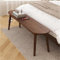 Rustikale Holzbank für Esszimmer und Eingangsbereich, Bauernhaus-Stil, Schuhbank für Wohnzimmer und Schlafzimmer, 119,9 cm, braune Holzbett-Endbank