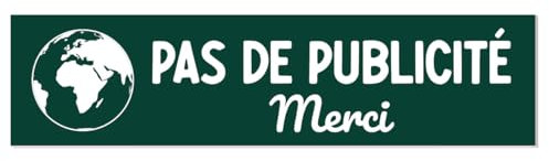 Plaque Stop Pub en Acrylique pour Boîte aux Lettres, 100 x 25 mm, Vert