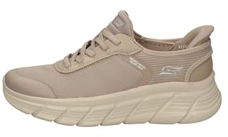 Skechers 117391 Bobs B Flex Hi Taupe Beige Scarpe Donna Slip on Memory Foam 37