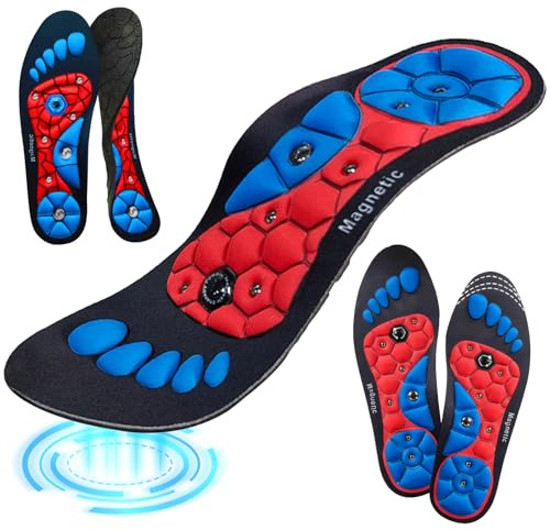 Plantillas Magnéticas, Plantillas de Masaje de Pies,para Aliviar La Fascitis Plantar Reflexología Plantillas, Plantillas Ortopedicas, Plantillas de Acupresión Unisex (L(44-47))