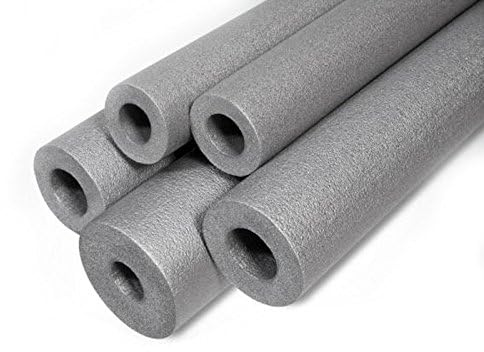 Grey Pipe Insulation Foam 48mm / 9mm Length - 1 Meter Strong Round Tube Lagging Thermal Acoustic Water Pipe Wrap ST48/9