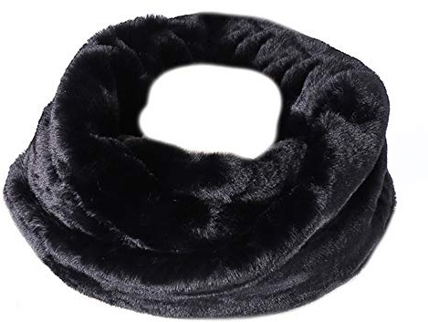 TININNA Écharpe Femme et Fille Tour de Cou Chaud Fausse Fourrure Foulard Tube Écharpe Hiver Ronde en Poil de Lapin Plein Épaisseur Collier Foulard