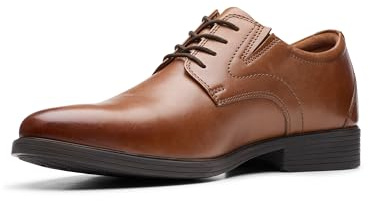 Clarks Whiddon Plain, Zapatos Oxford para Hombre Dark Tan Leather, 44 EU