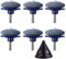 KAHEIGN 6Pcs Rasenmäher Messerschärfer für Bohrmaschinen, 5CM Universal Multi-Sharp Schleifscheibe Stein Rasenmäher Schleifgerät mit Messerbalancer für die meisten Bohrmaschinen (Blau)