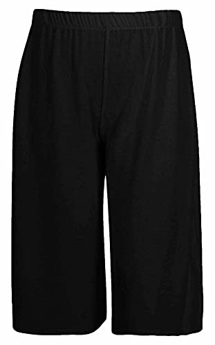 StyleWear Short évasé à taille élastique pour femme, Noir , 44-46