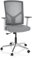 hjh OFFICE 751001 Bürostuhl Breton Base W Stoff/Netz Hellgrau Drehstuhl ergonomisch mit Rollen höhenverstellbar, Netzrücken